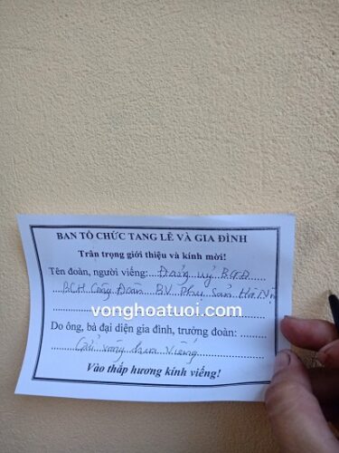 Vòng hoa tang lễ 103 Hà Đông